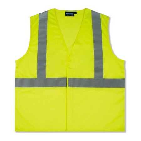 Erb Safety Aware Wear ANSI Class 2 Economy Mesh Vest, - Lime, Size 5XL 61431